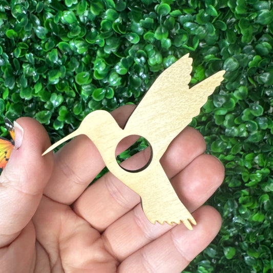 Wooden Humming Bird Sphere Stand