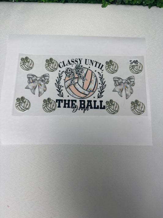 S48 Volleyball and bows sports UVDTF wrap