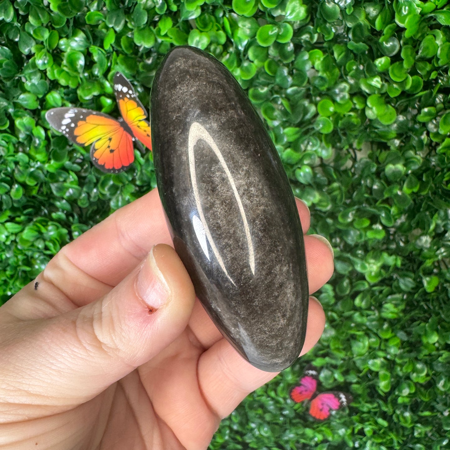 Silver Sheen Obsidian Shiva intuitive pick