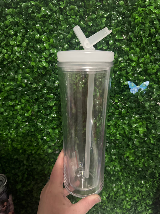 20oz flip lid snow globe cup