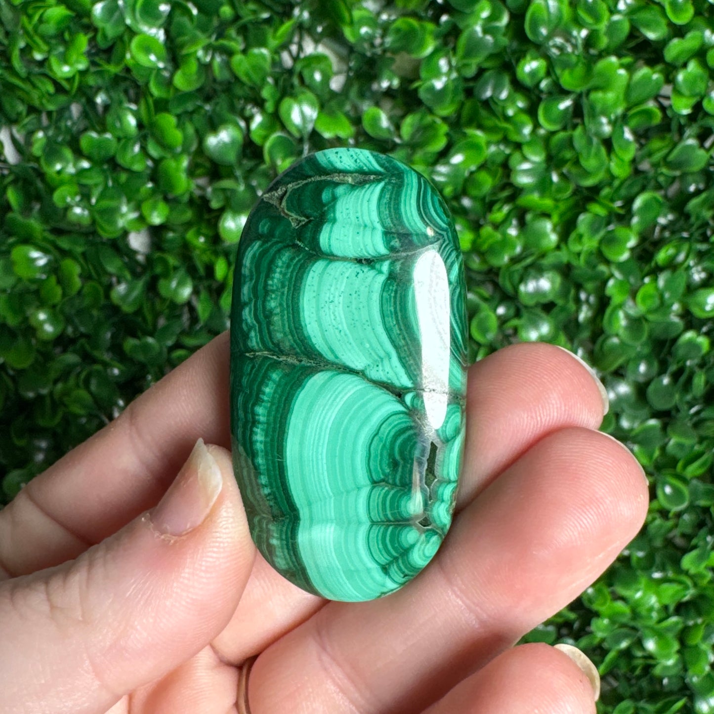 Malachite Palm Stones