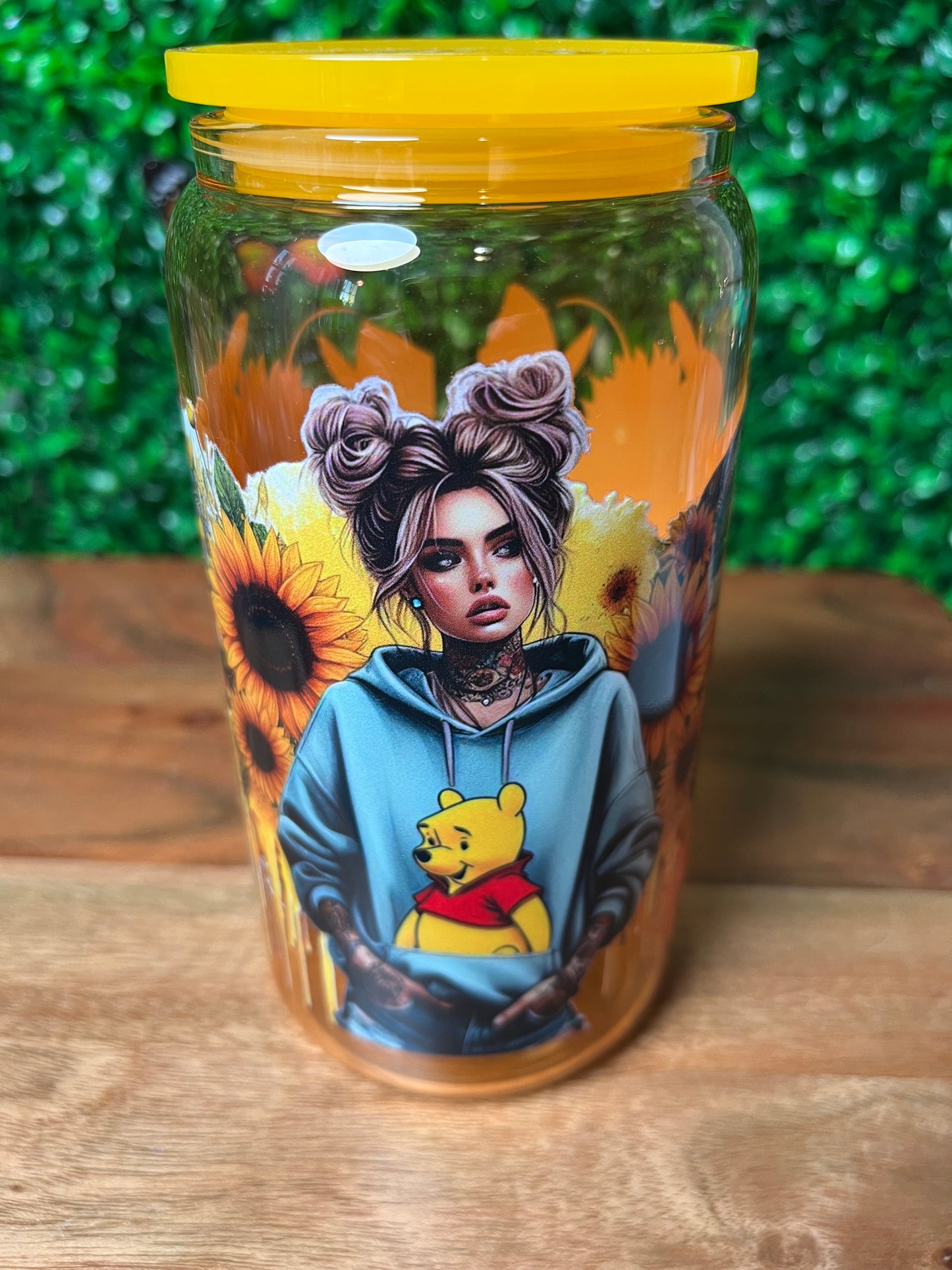 16oz Girl Character UVDTF Glass Cup