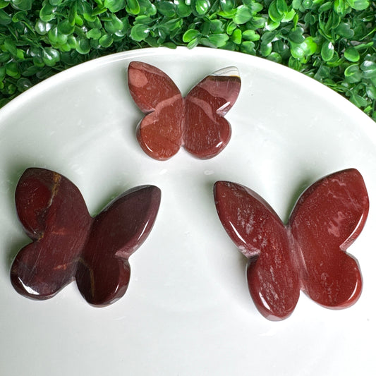 Mookaite Jasper 3D Butterfly Carvings