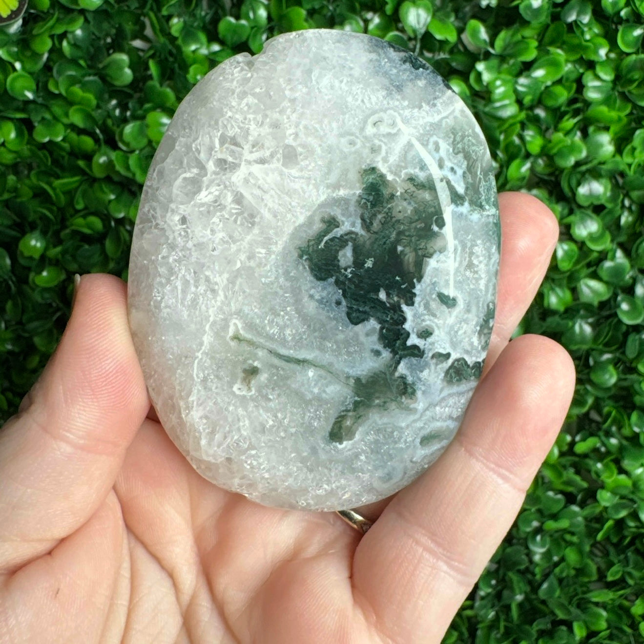 Moss Agate Bowl Carving