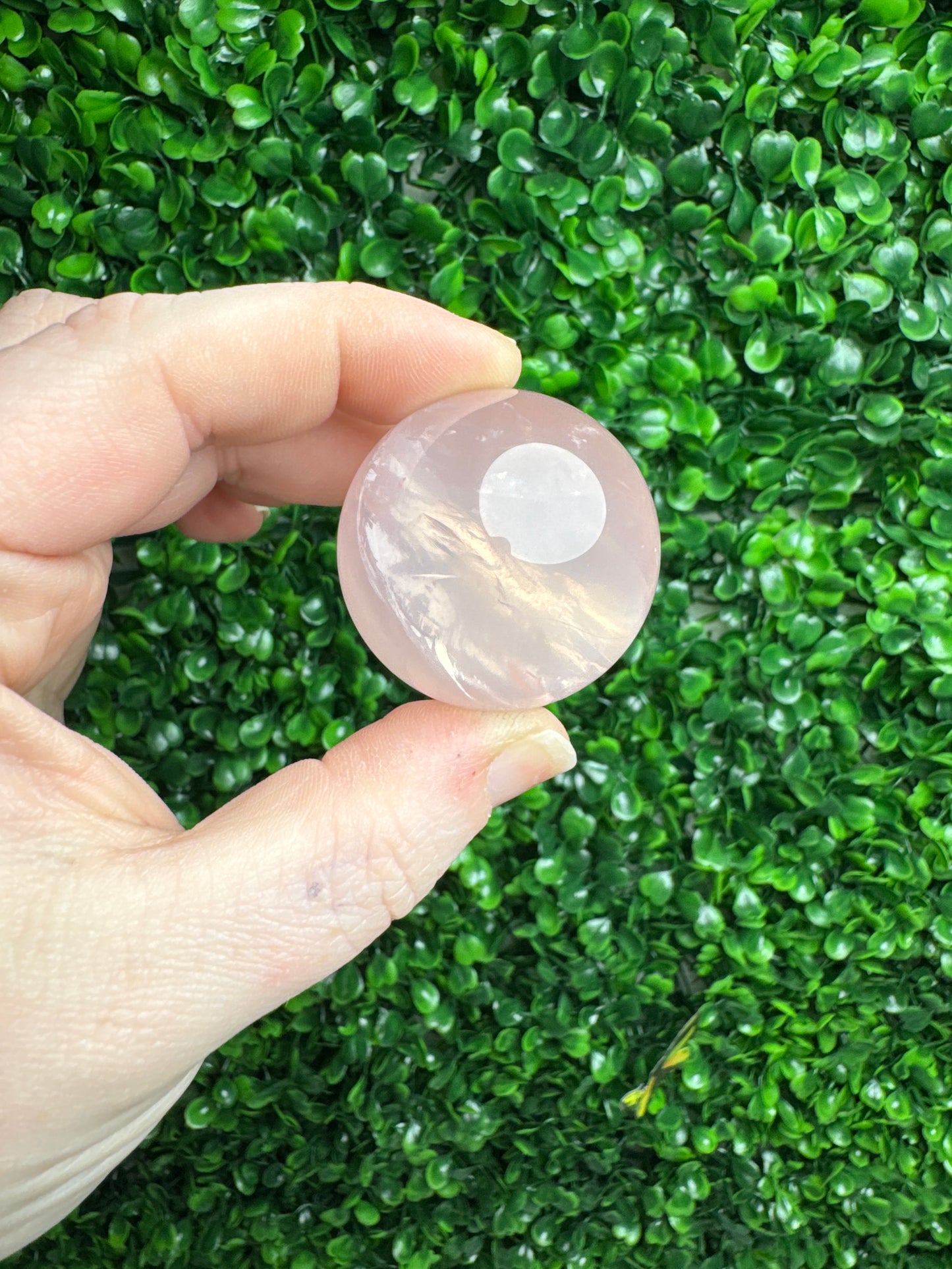 Star rose quartz sphere