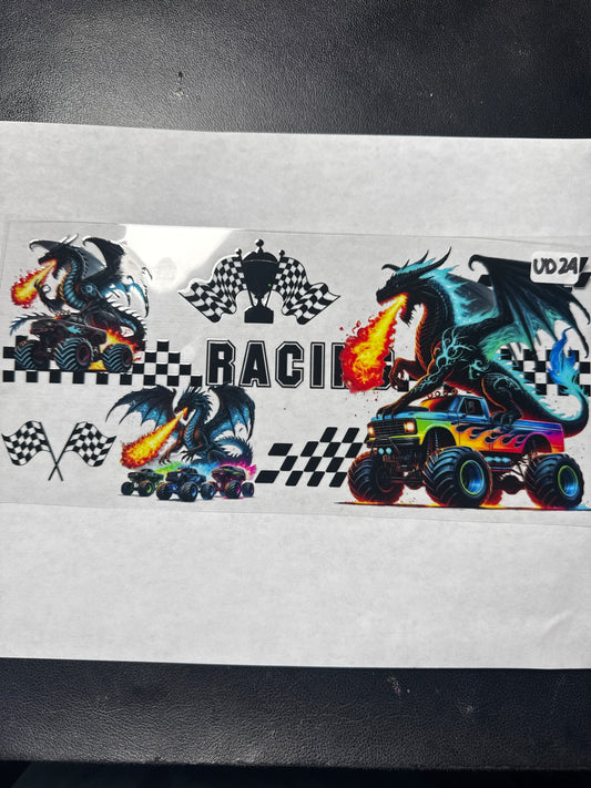 UD24 dragons and monster trucks uvdtf wrap
