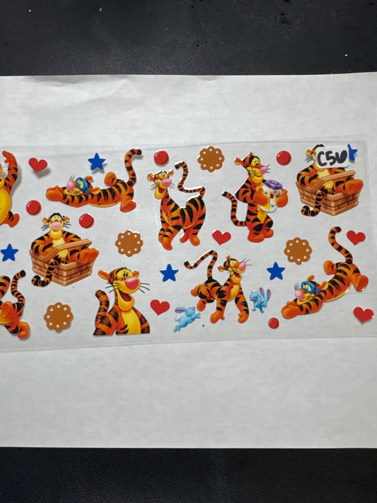 P17 Orange tiger character uvdtf wrap