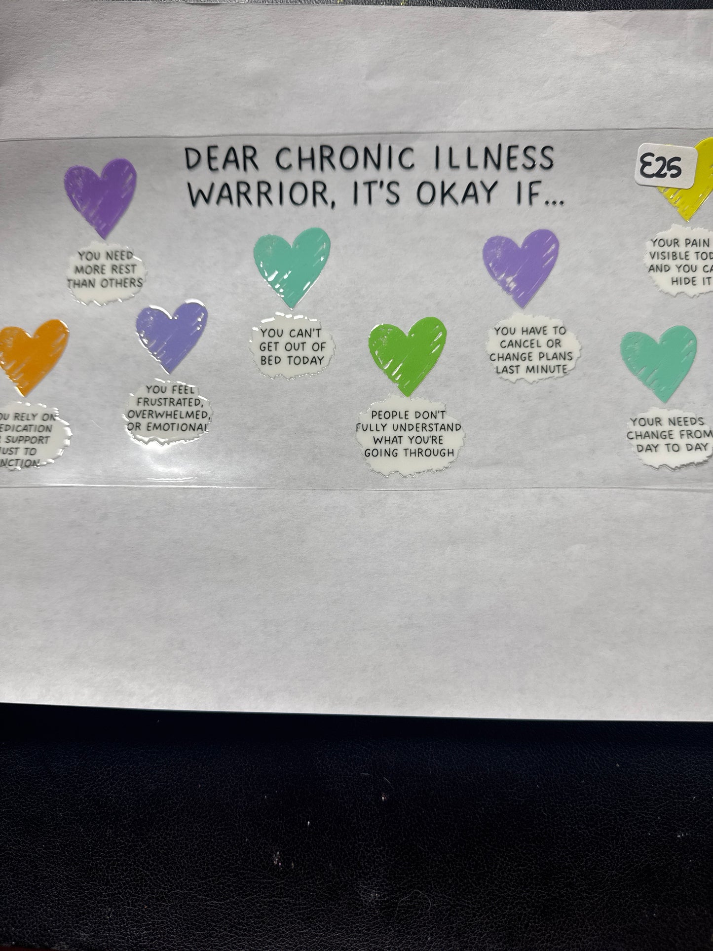 E 25 chronic illness uvdtf wrap