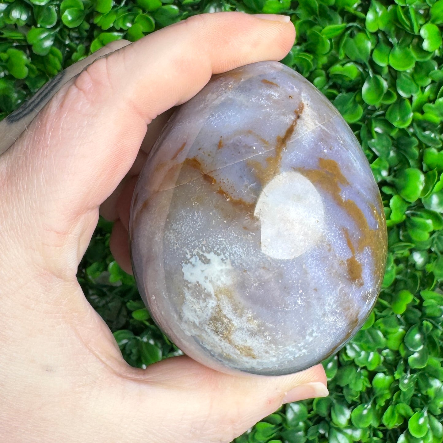 Sea Jasper Egg Carving
