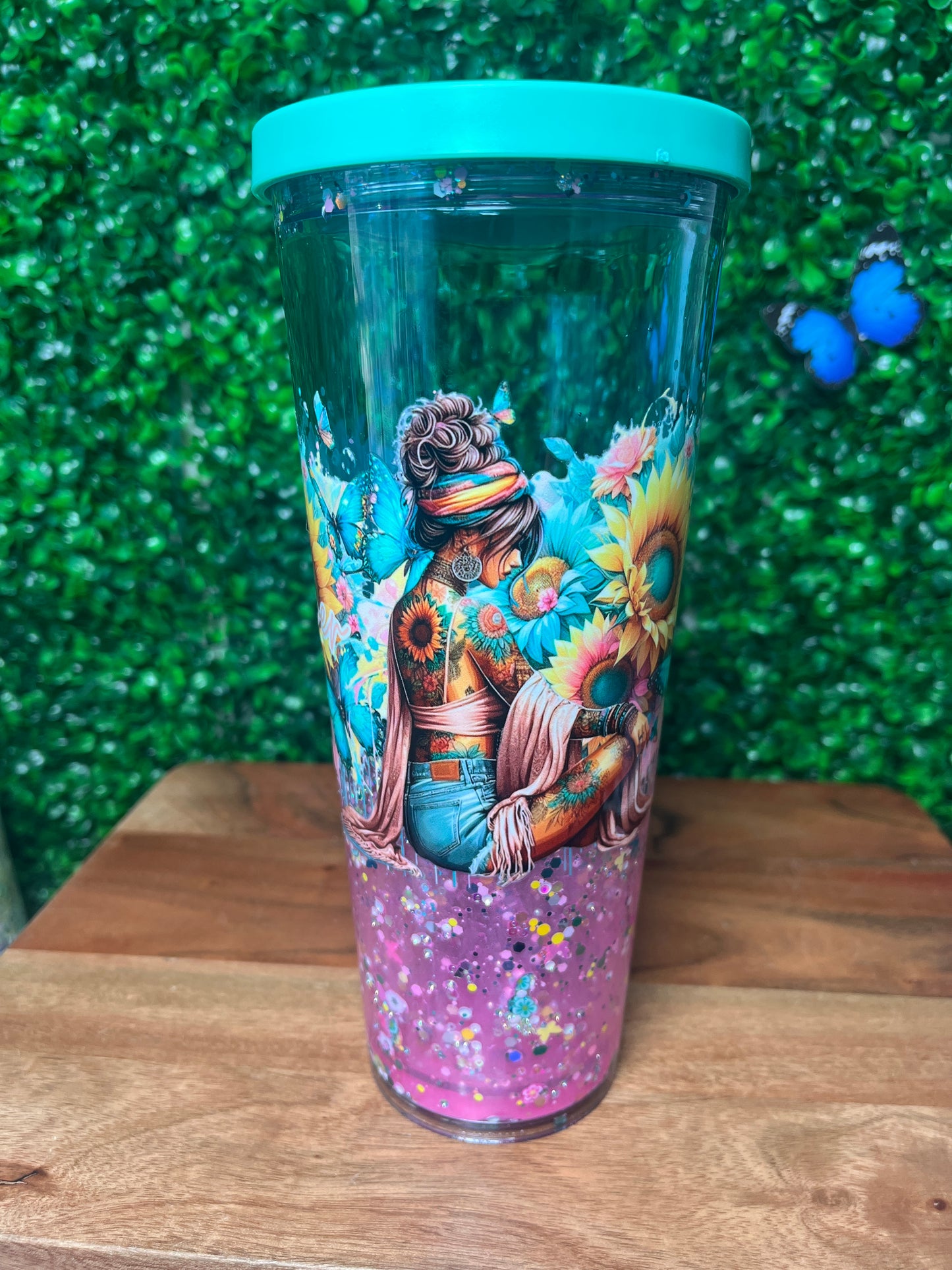 24oz Girl Wildflower UVDTF Cup