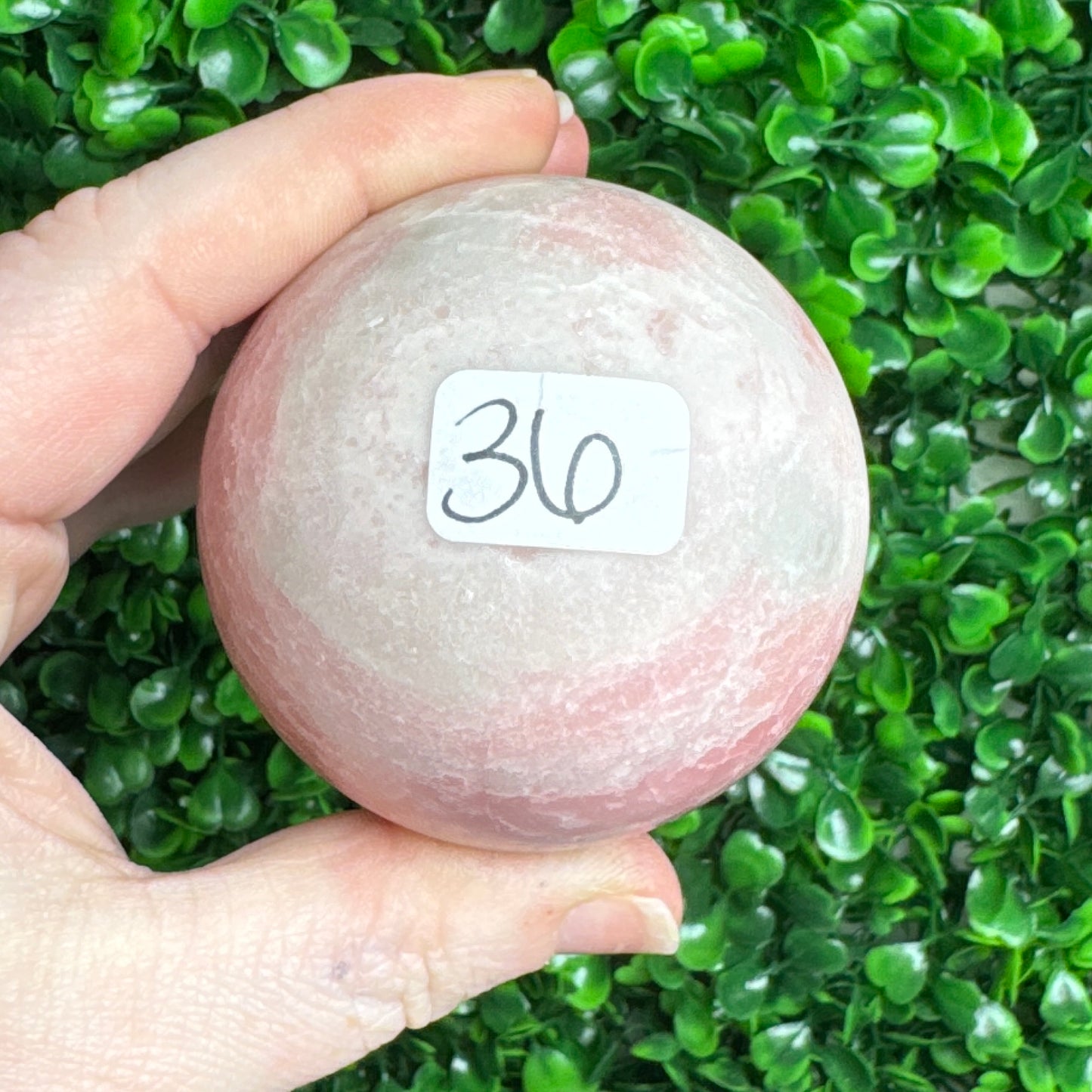 Pink opal sphere
