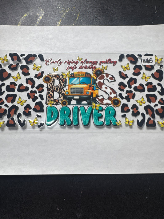 W 65 Bus driver uvdtf wrap