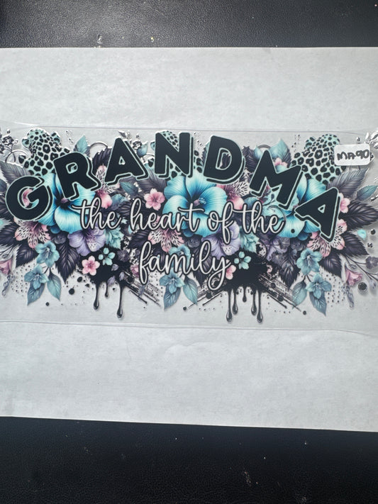 MA 90 Blue, purple and pink floral Grandma