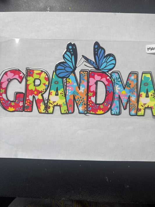 MA 91 Colorful floral grandma uvdtf wrap