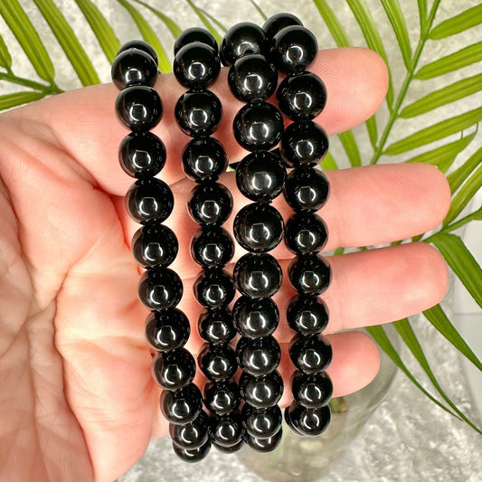 8mm Black Obsidian Bracelet