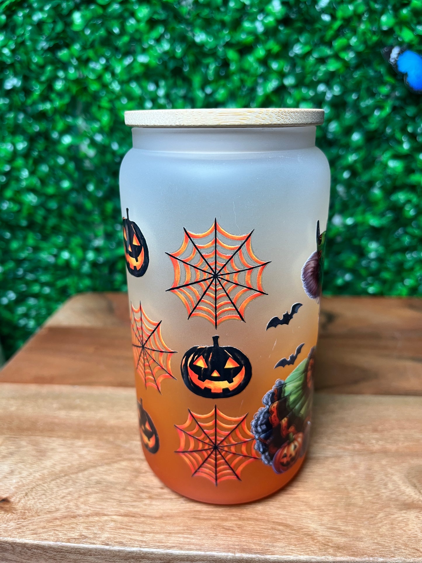 16oz Highland Cow Halloween UVDTF Glass Cup
