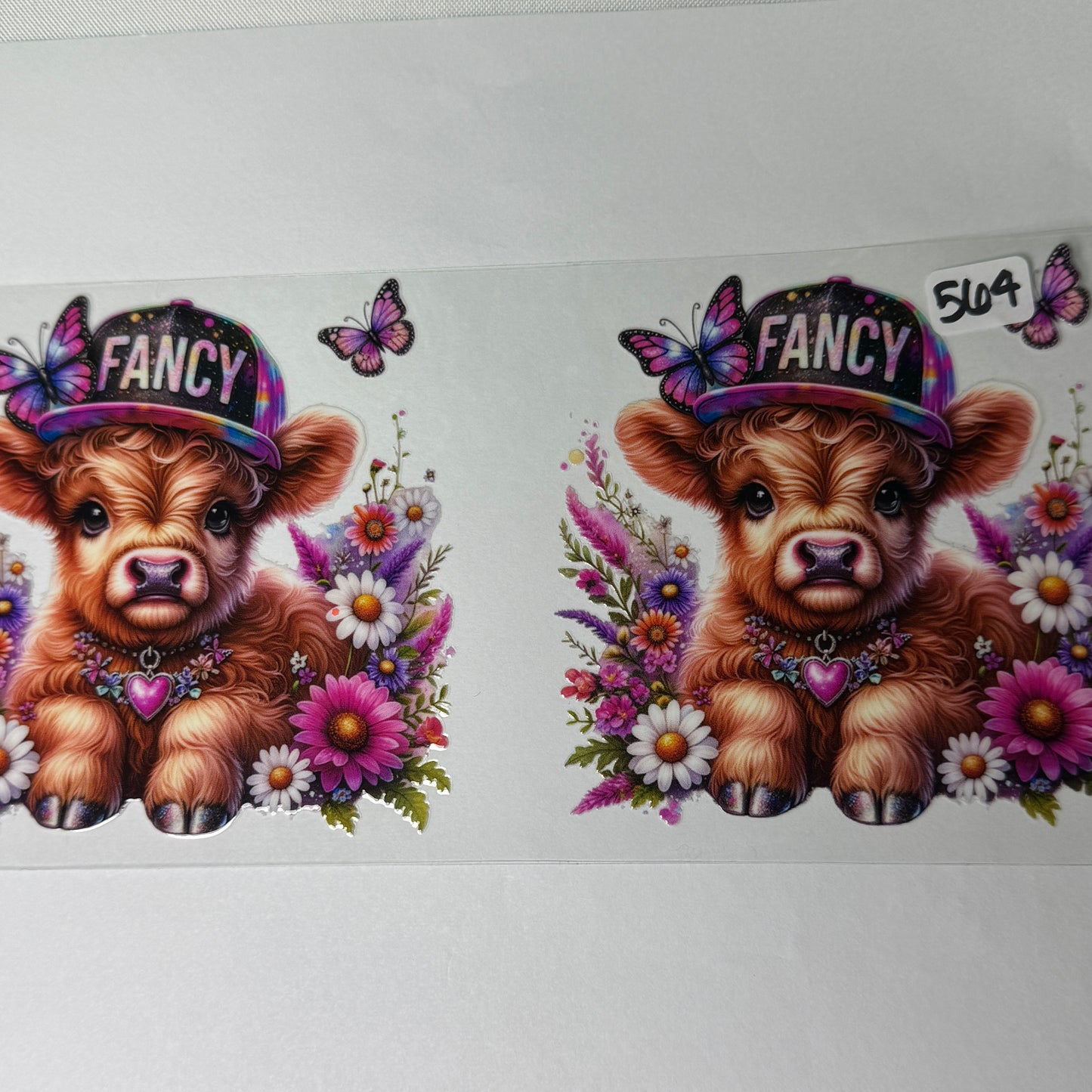 Highland Cow UVDTF Cup Wraps