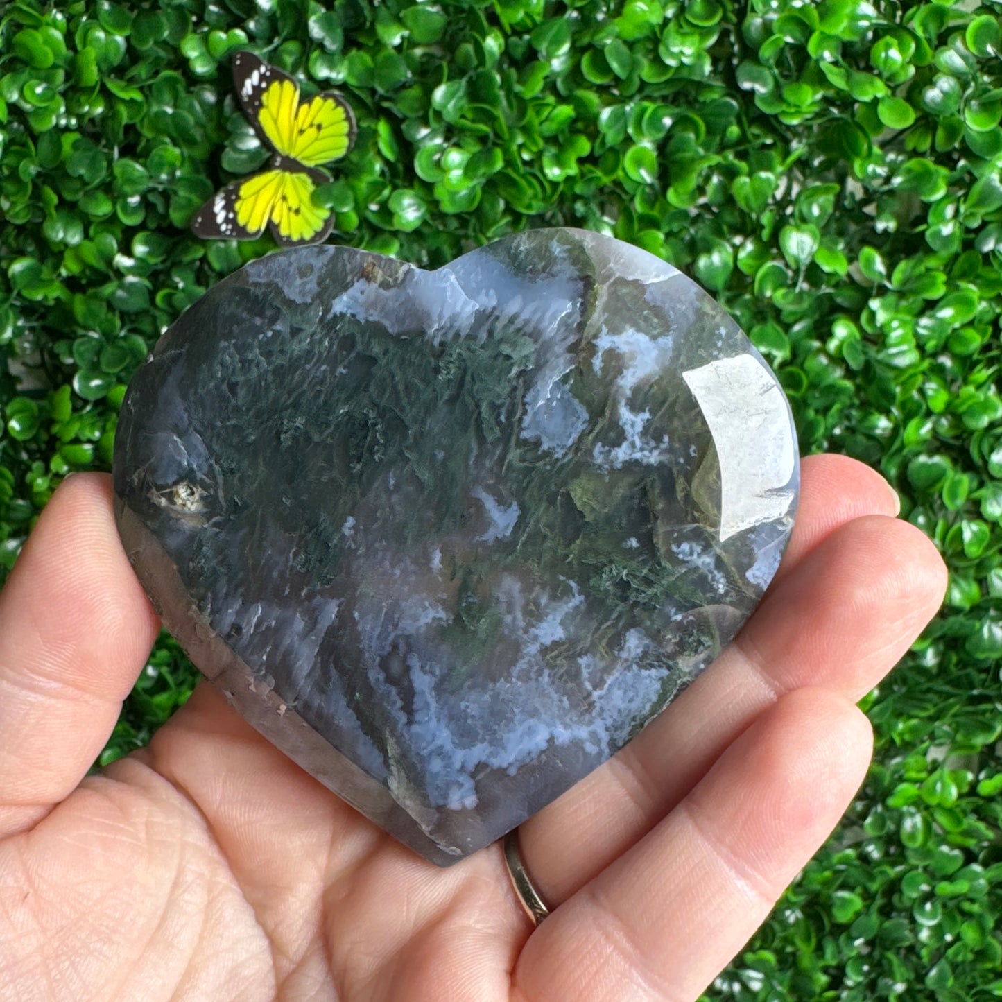 Moss Agate Bowl Carving