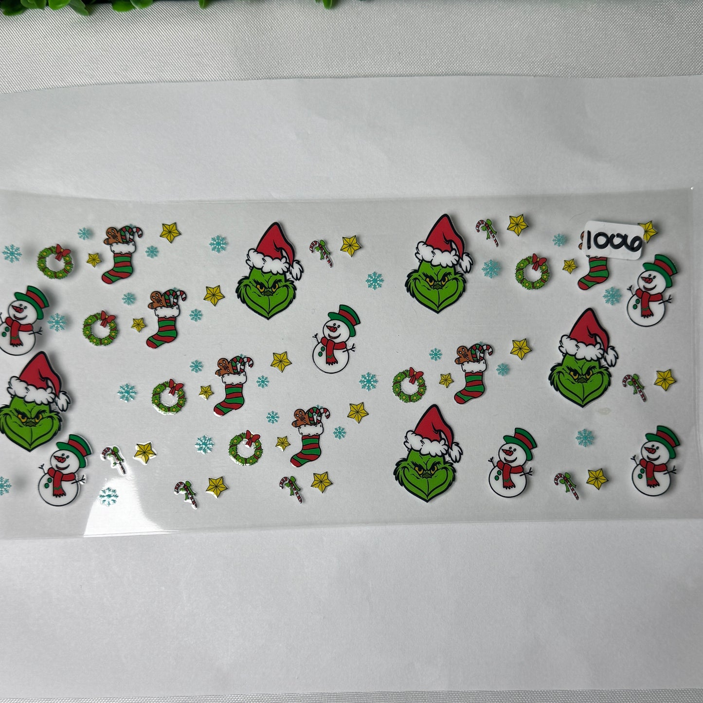 Grumpy Green Man Christmas UVDTF Cup Wraps
