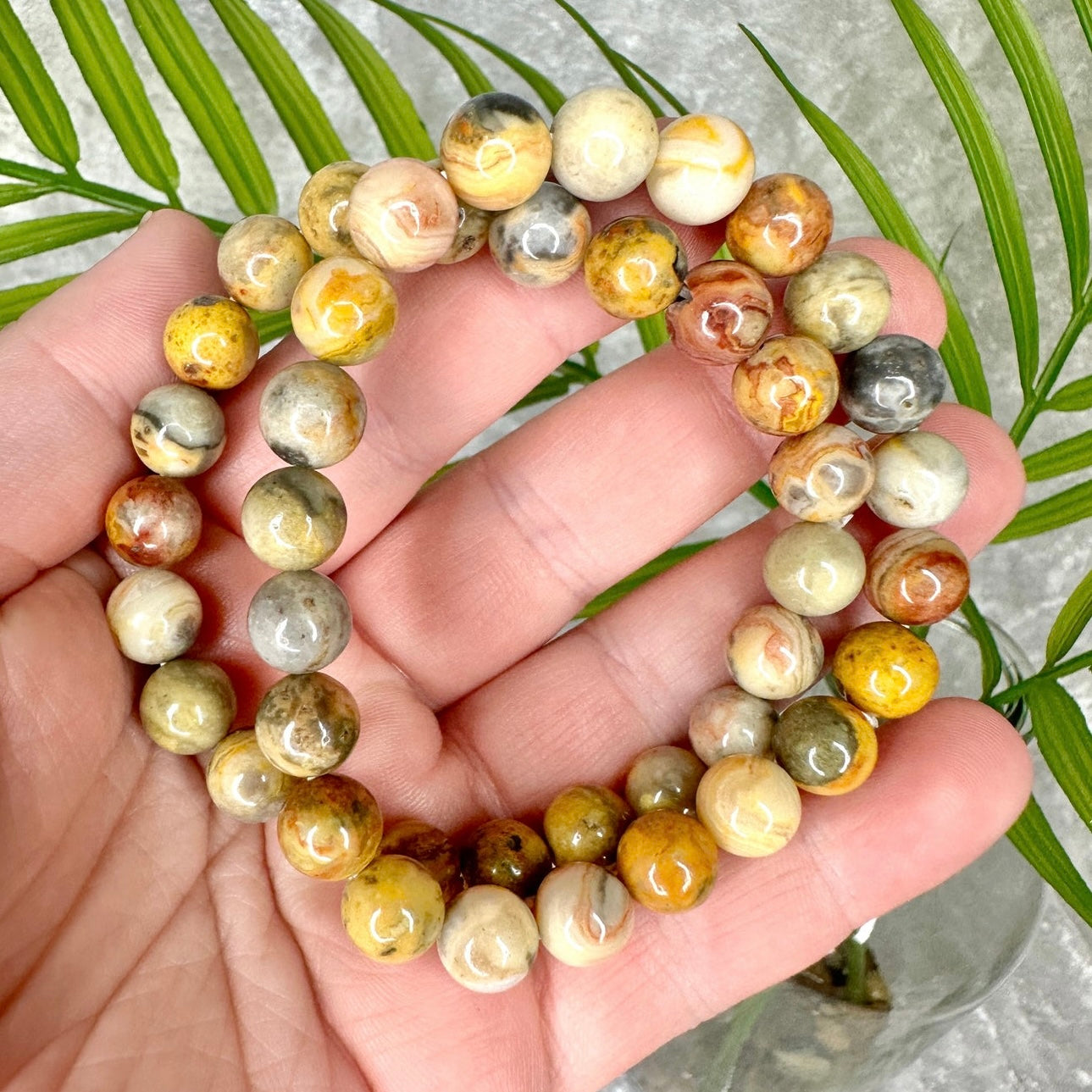 8mm Crazy Lace Agate Bracelet