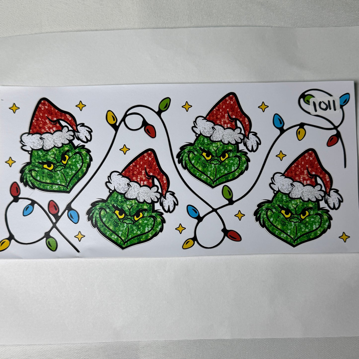 Grumpy Green Man Christmas UVDTF Cup Wraps