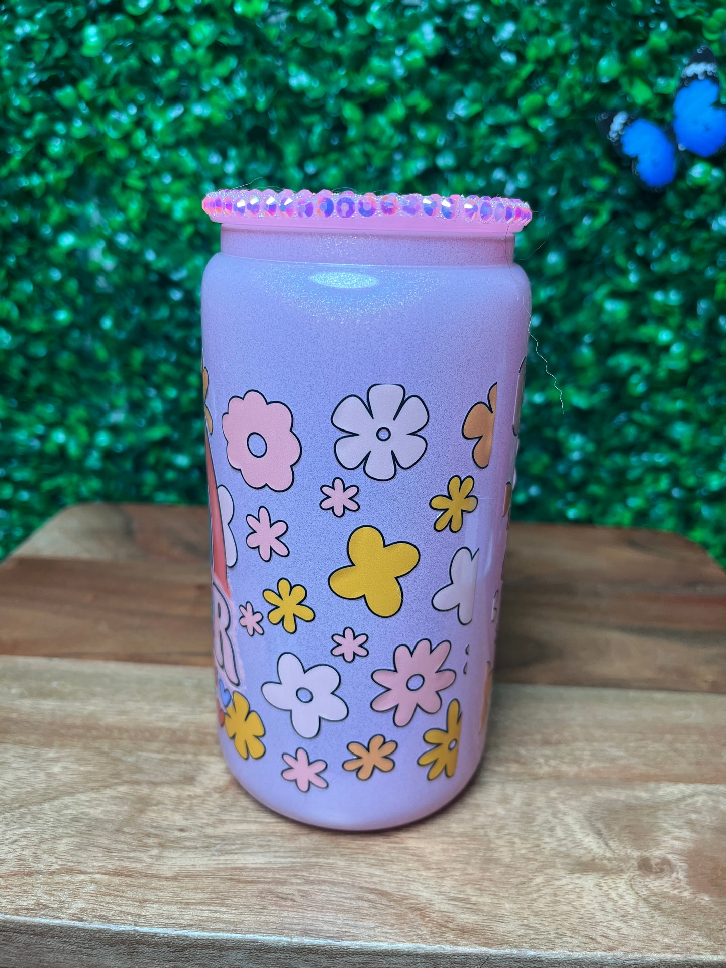 16oz Teacher Rainbow UVDTF Glass Cup