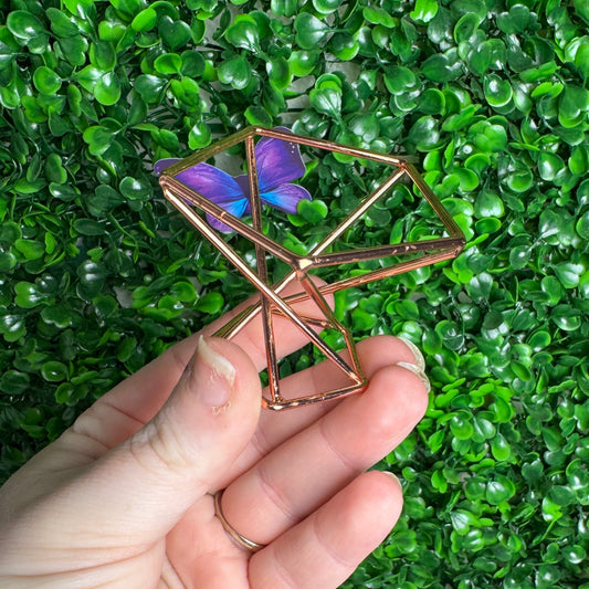 Rose gold sphere stand