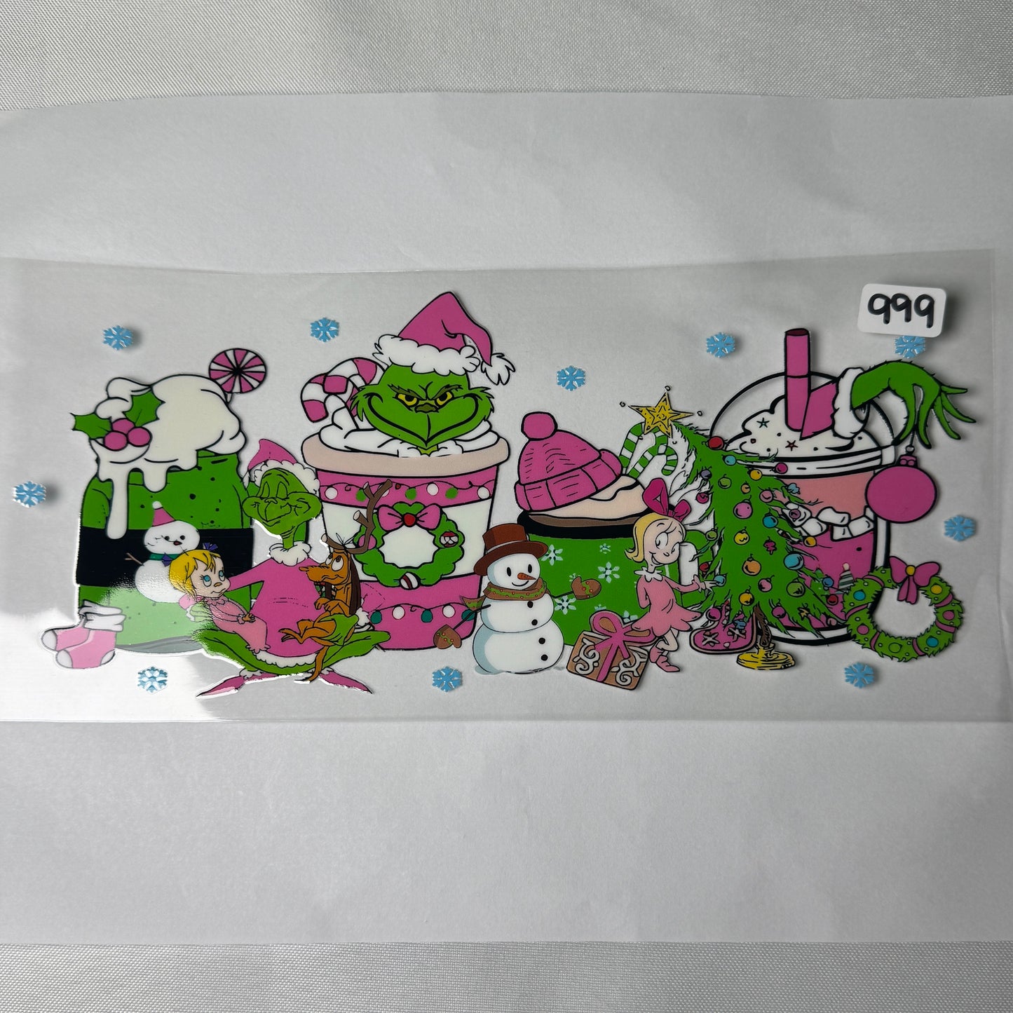 Grumpy Green Man Christmas UVDTF Cup Wraps