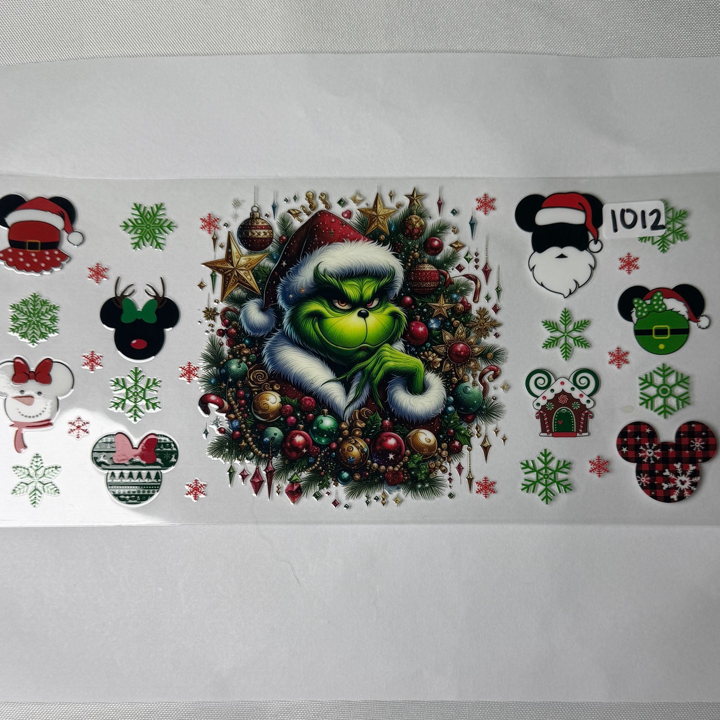 Grumpy Green Man Christmas UVDTF Cup Wraps