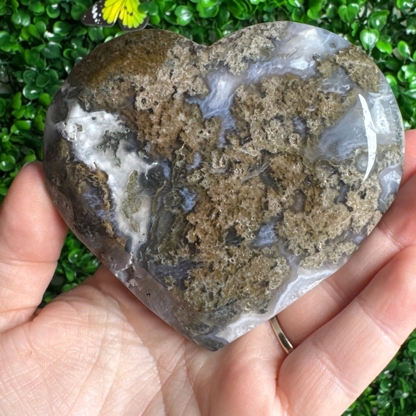 Moss Agate Bowl Carving