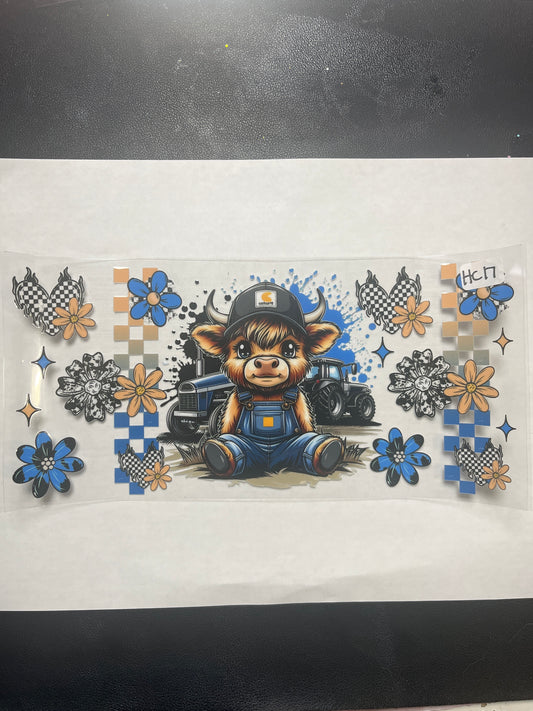 HC17 Highland Cow UVDTF Wrap