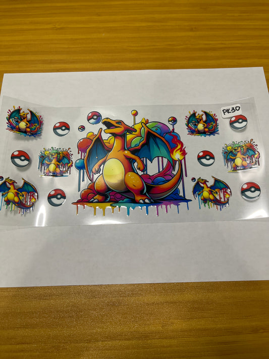 PK30 Anime Characters UVDTF Wrap