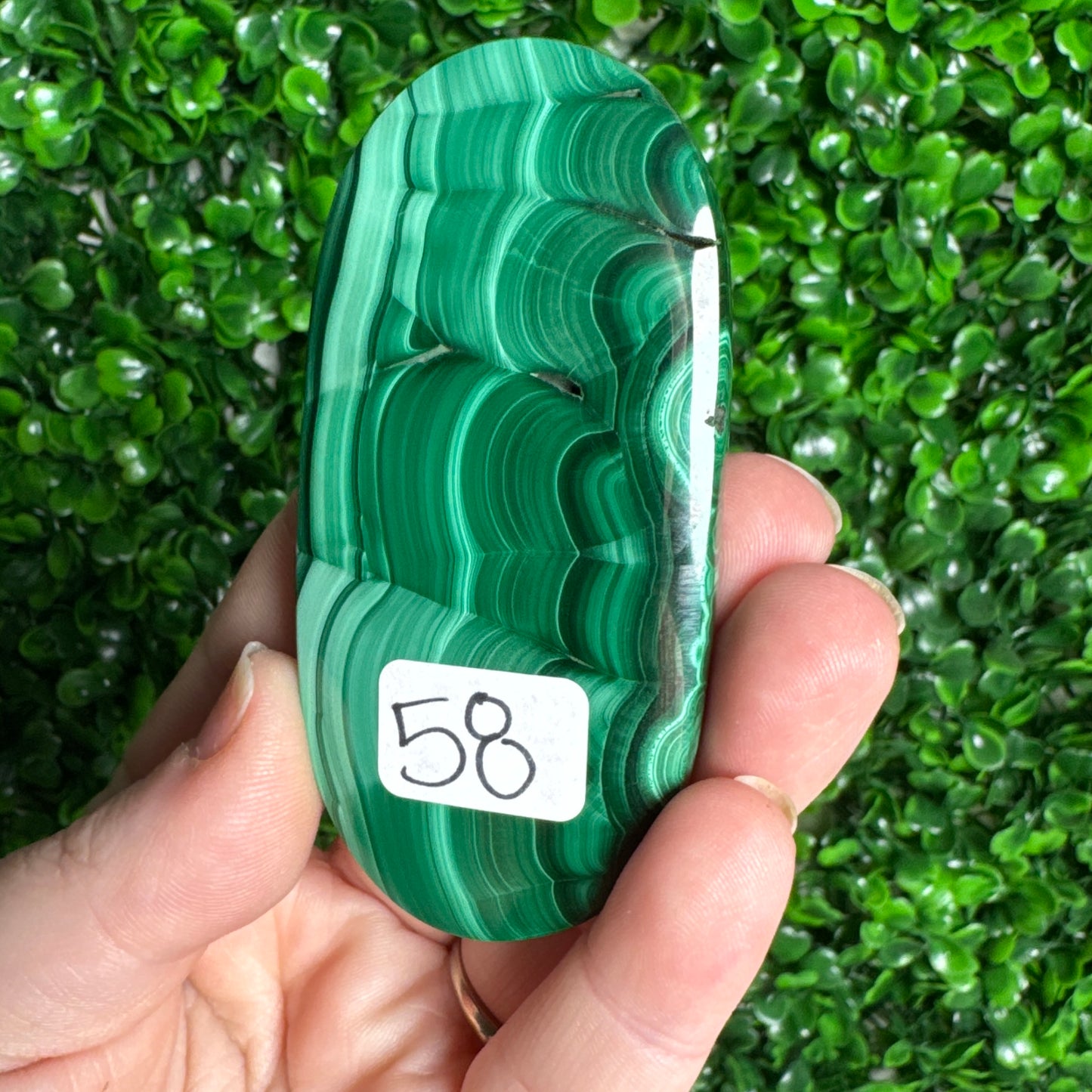 Malachite Palm Stones