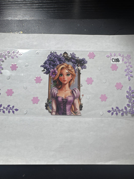 C188 princess with the long hair uvdtf wrap