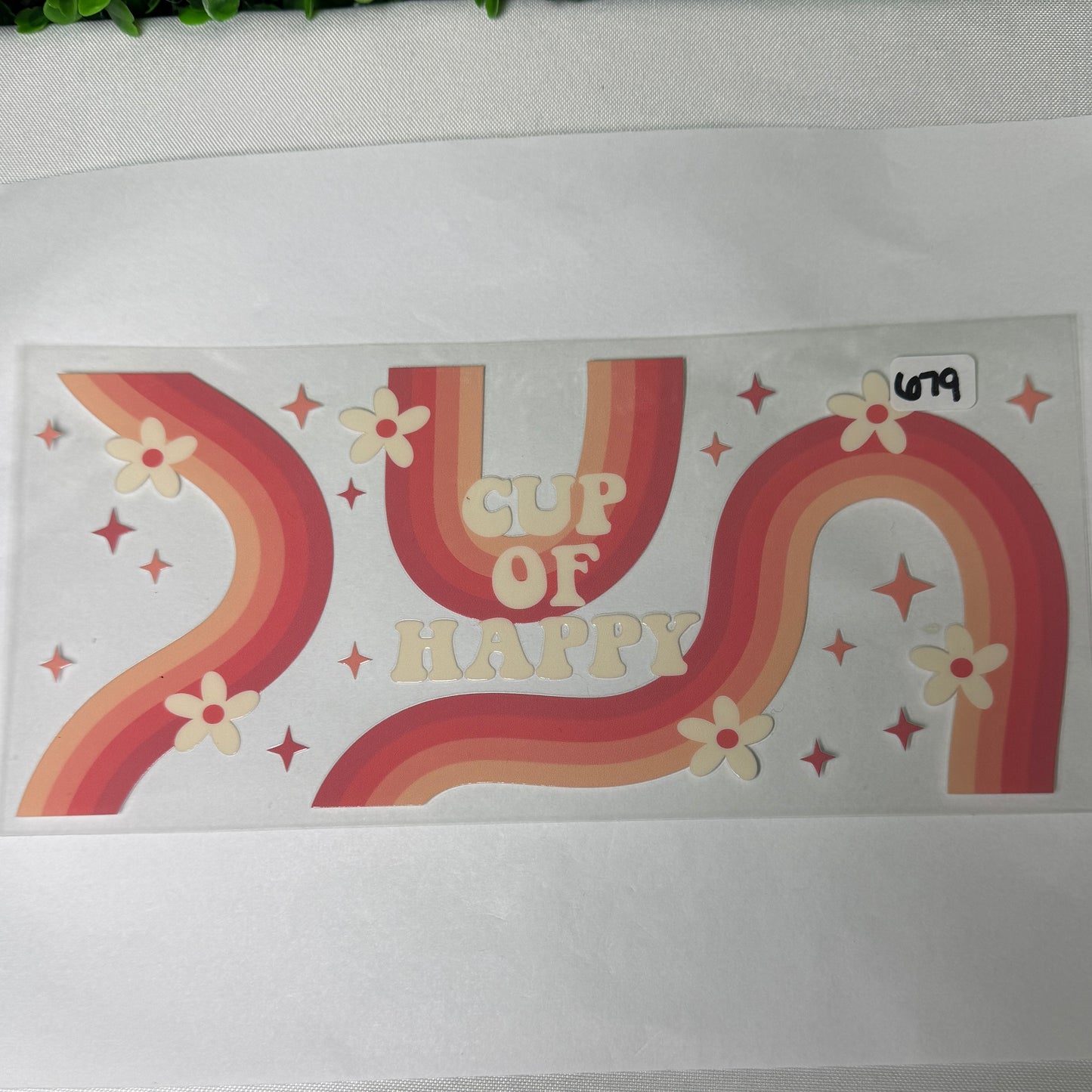 Rainbows/smileys/bows UVDTF Cup Wraps