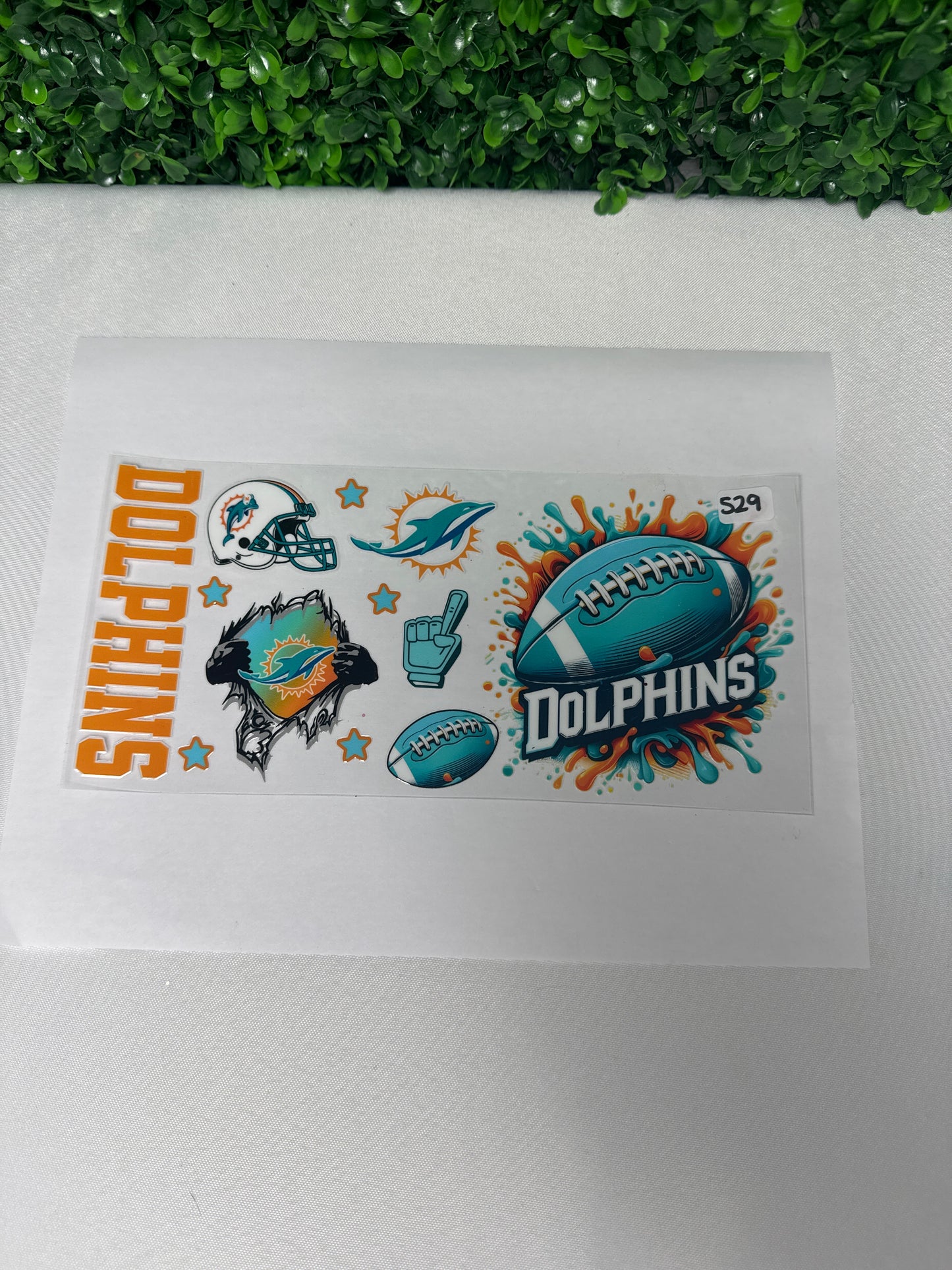 S29 Dolphins Football Sports UVDTF wrap