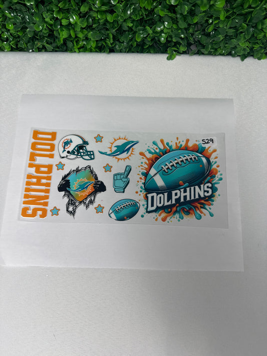 S29 Dolphins Football Sports UVDTF wrap