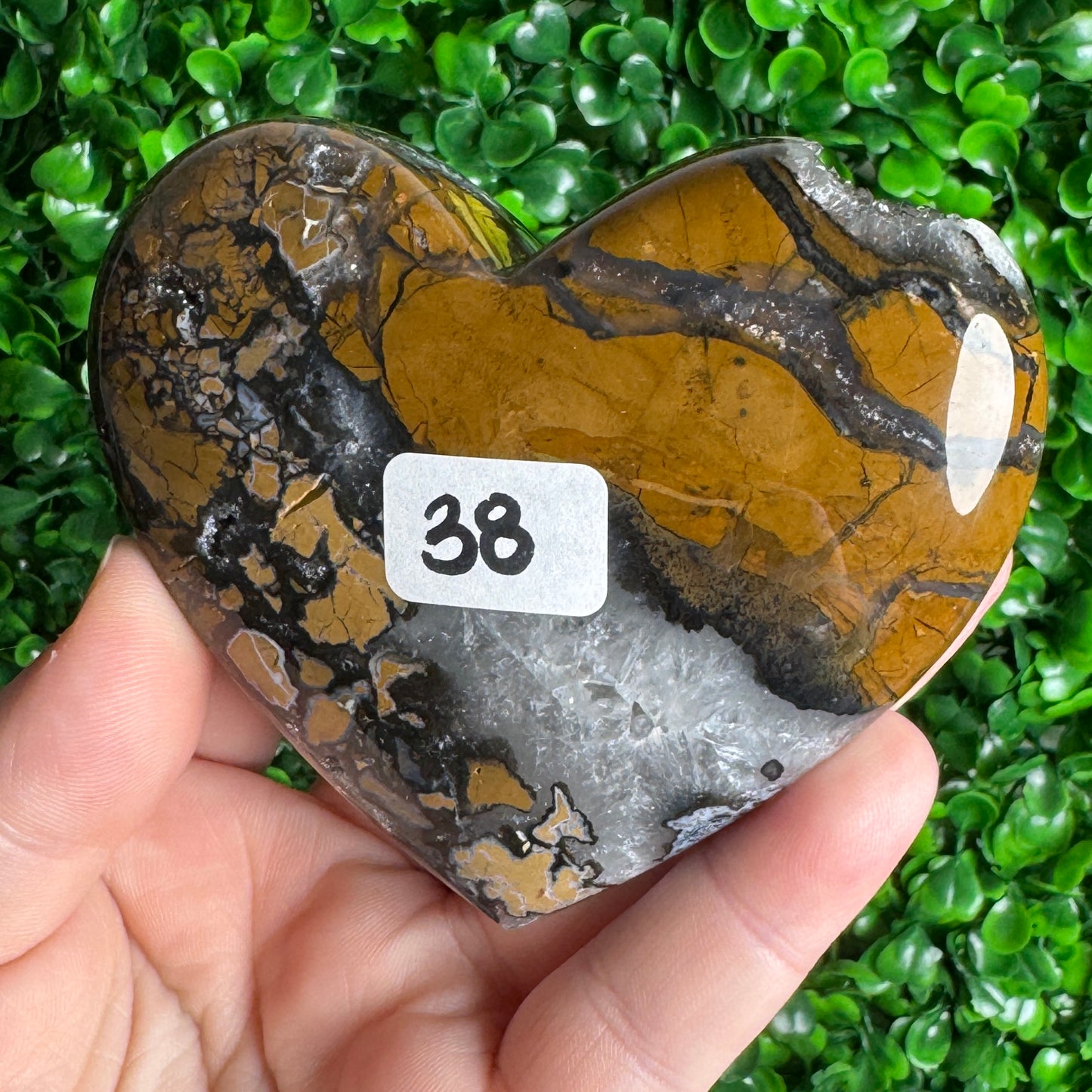 Marcasite Heart Carvings