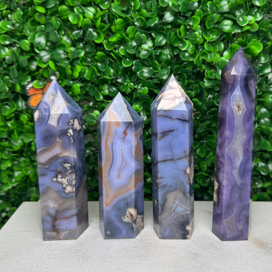 Blue flower Agate Towers