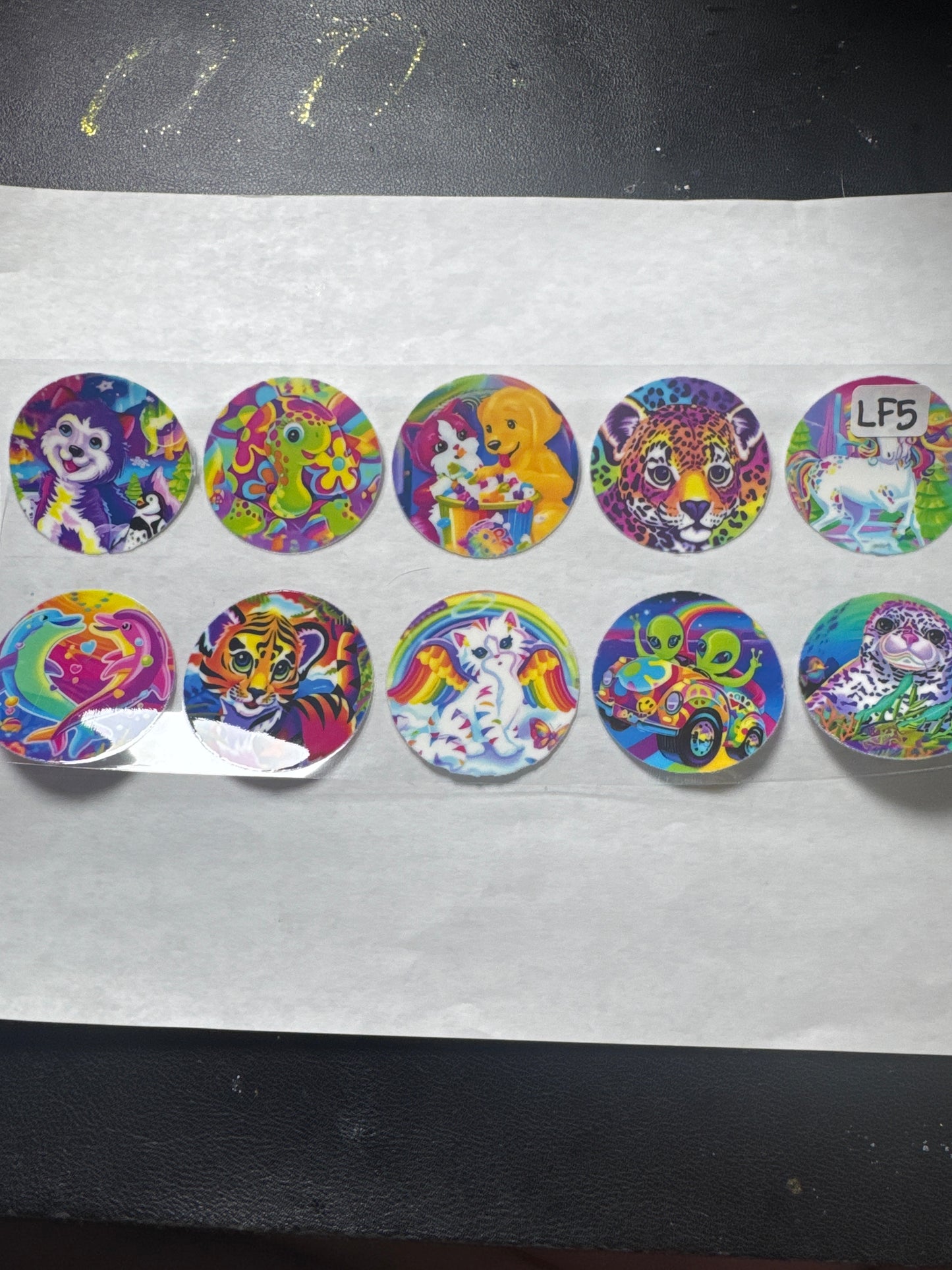 LF5 rainbow neon characters uvdtf wrap