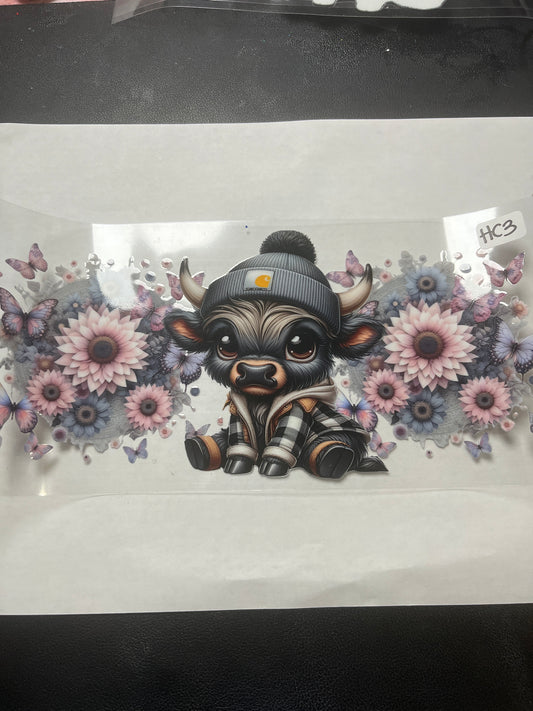 HC3 Highland Cow UVDTF Wrap