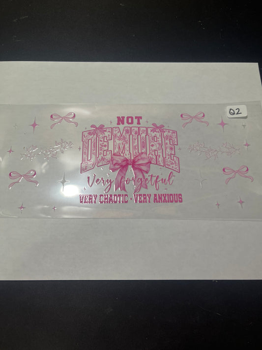 Q2 Funny Pink UVDTF Wrap