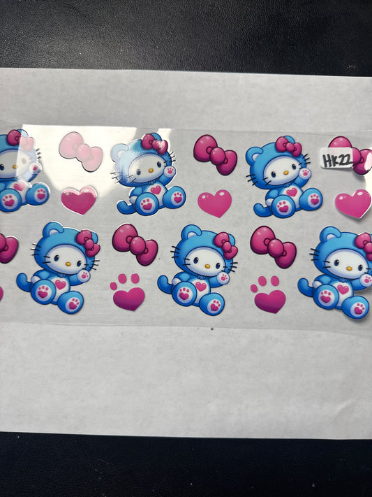 HK22 Blue HK pink hearts and bows uvdtf wrap