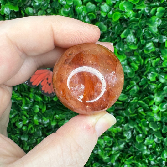 Small Fire Quartz Sphere