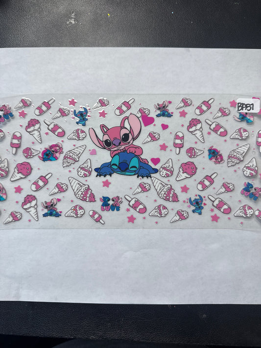 BA 57 Blue and pink alien with ice cream cones
