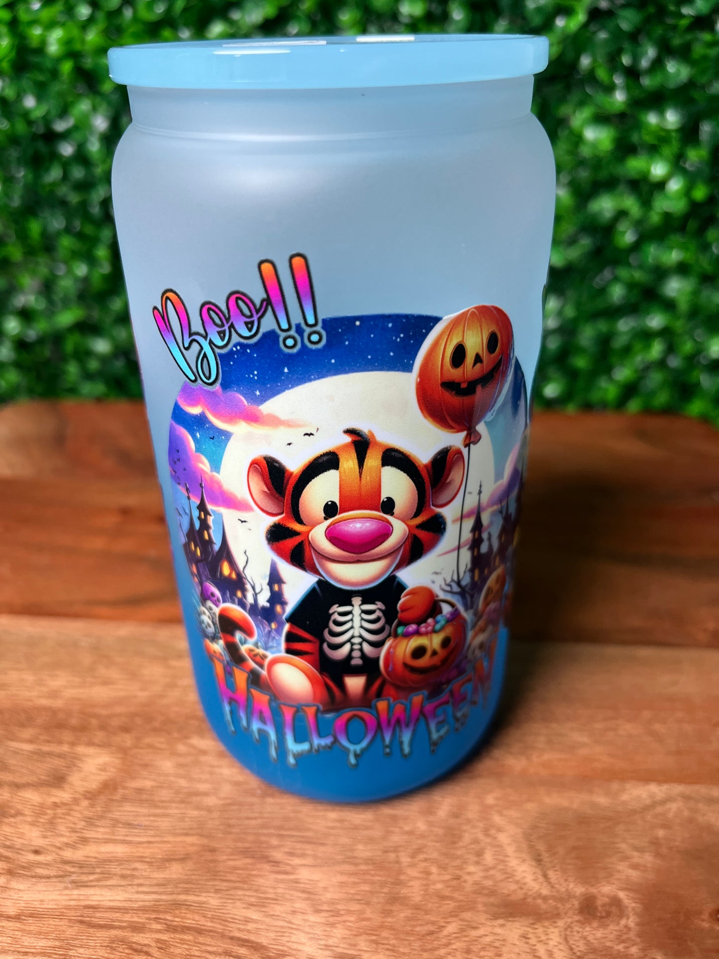 16oz Halloween Character UVDTF Glass Cup