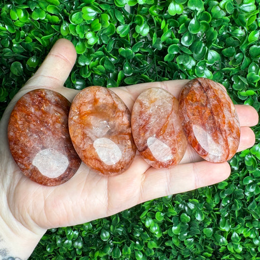 Intuitive Fire Quartz Palm stones