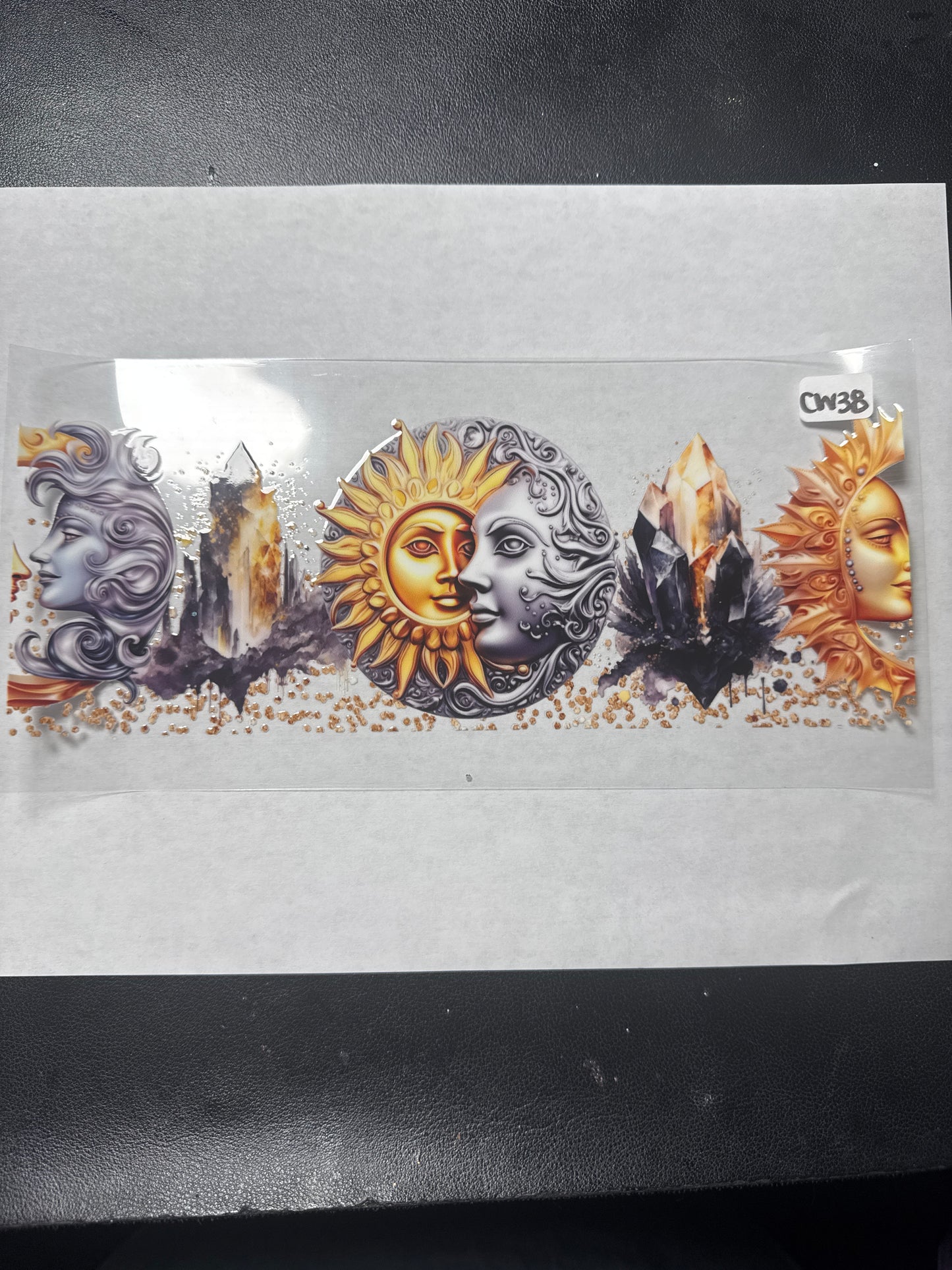 CW38 Moon/Star Crystal witchy style uvdtf wrap