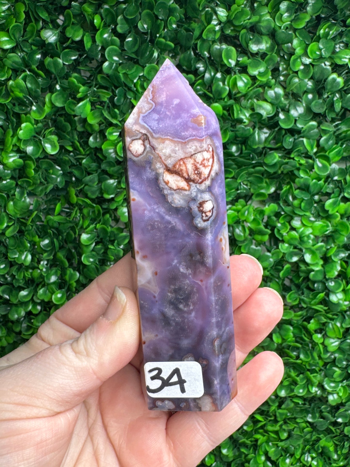 Blue Flower Agate Tower 34