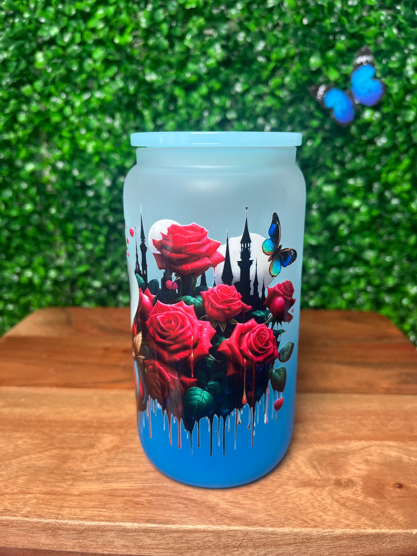 16oz Flower Girl UVDTF Glass Cup